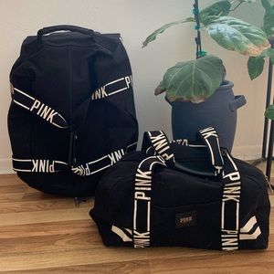 VS PINK Luggage and Travel Bag Set 2 Pc